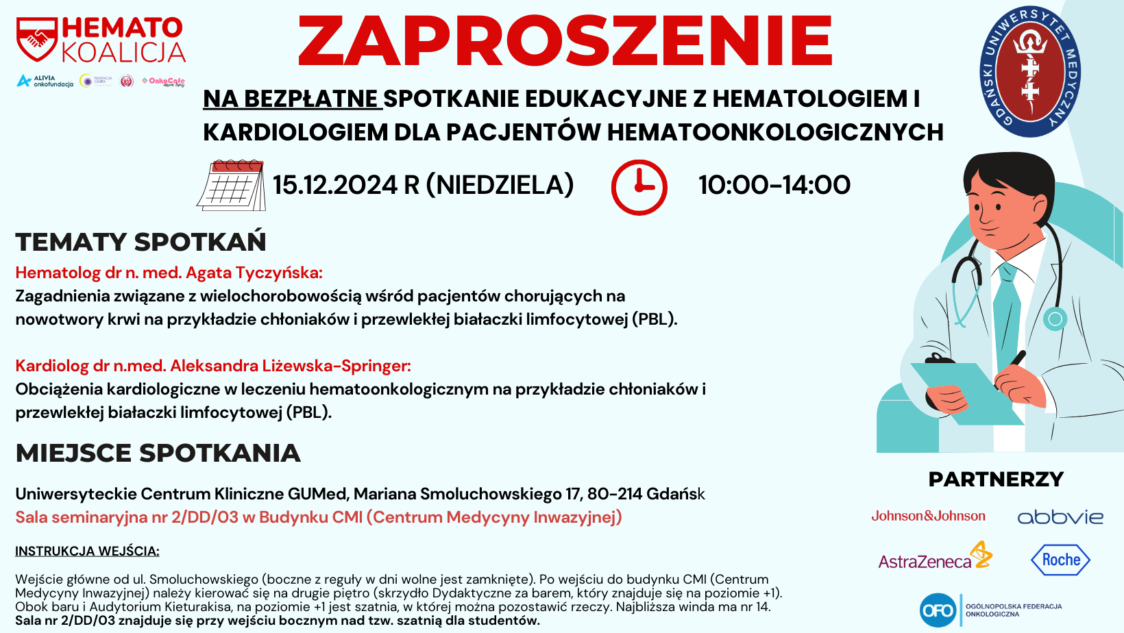 hematokoalicja - spotkanie z hematologiem i kardiologiem