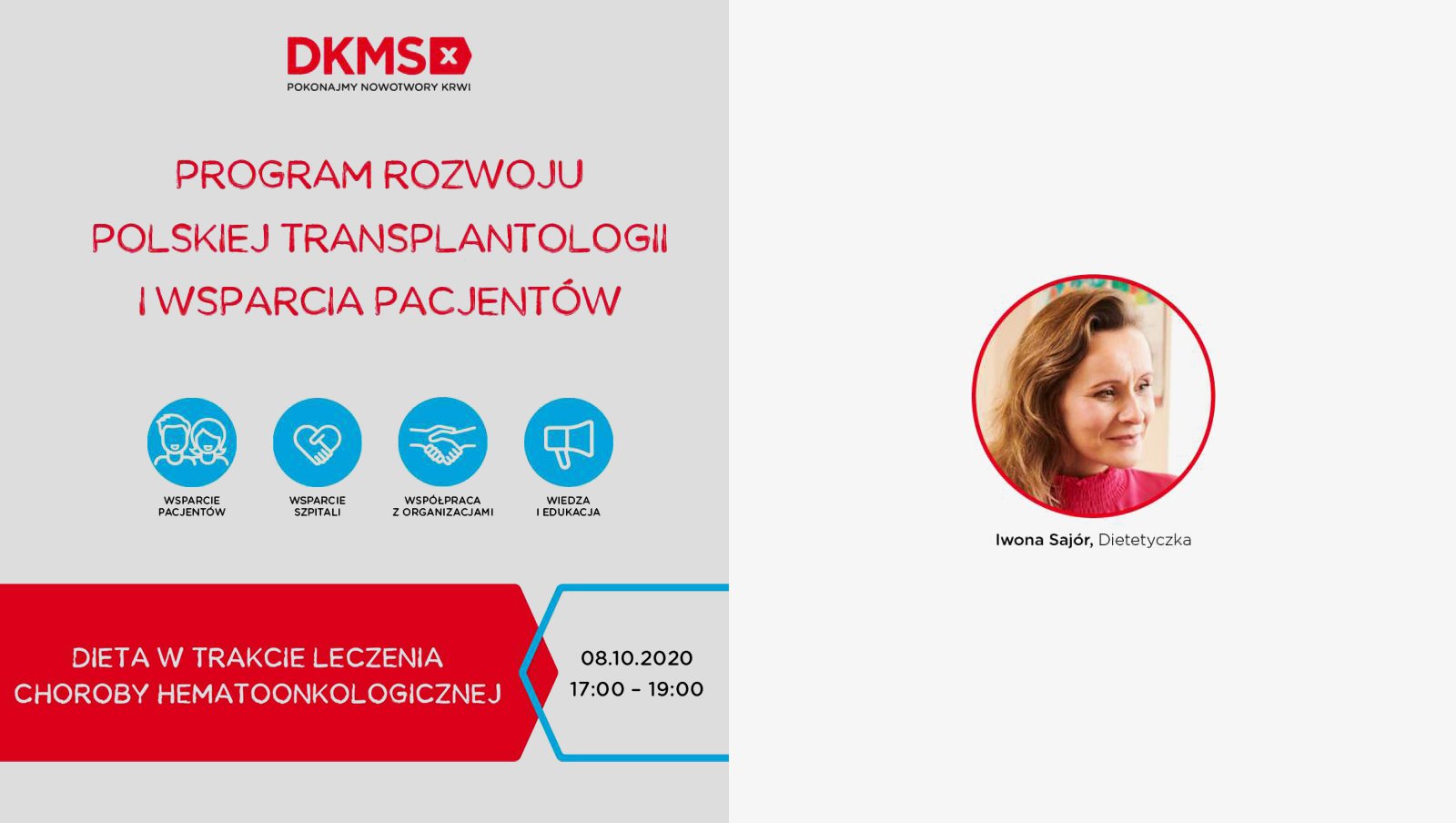 Webinar „Dieta w trakcie leczenia choroby hematoonkologicznej" | 8.10.2020 r.