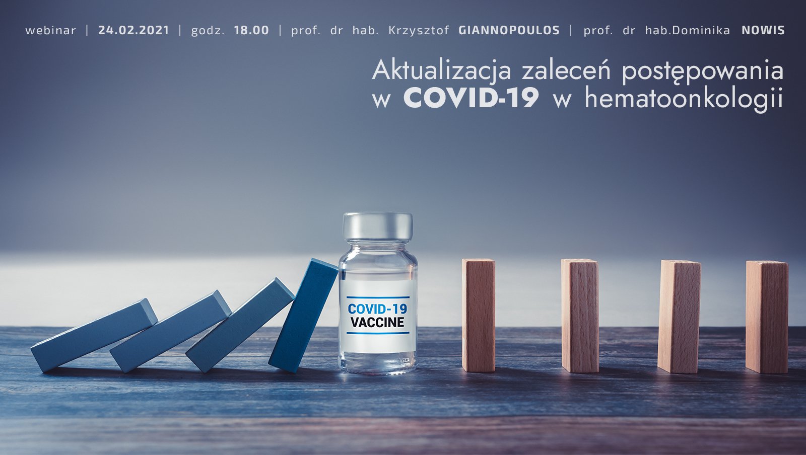 Już dzisiaj webinar „Aktualizacja zaleceń postępowania w COVID-19 w hematoonkologii”