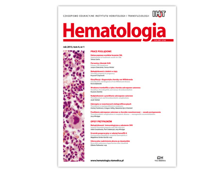 Nowy numer czasopisma Hematologia już dostępny