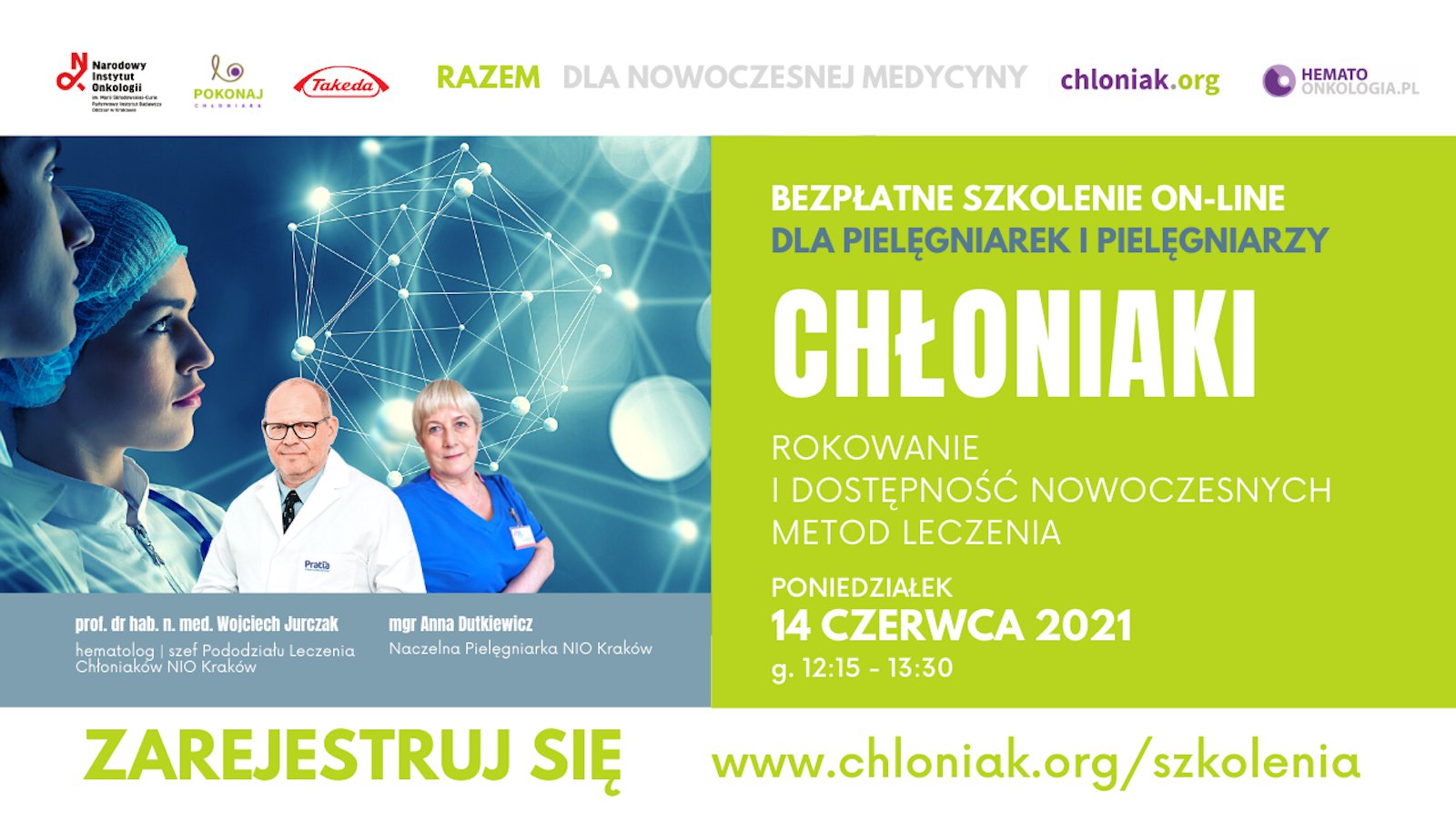 Szkolenie online: Chłoniaki - rokowanie i dostępność nowoczesnych metod leczenia | 14.06.2021 r. o godz. 12:15