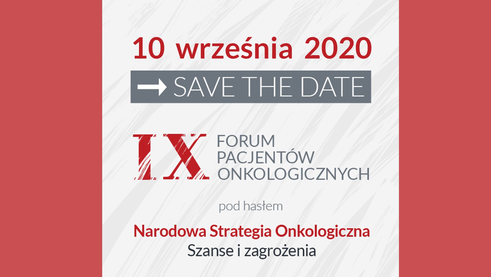 IX Forum Pacjentów Onkologicznych | Zmiana terminu