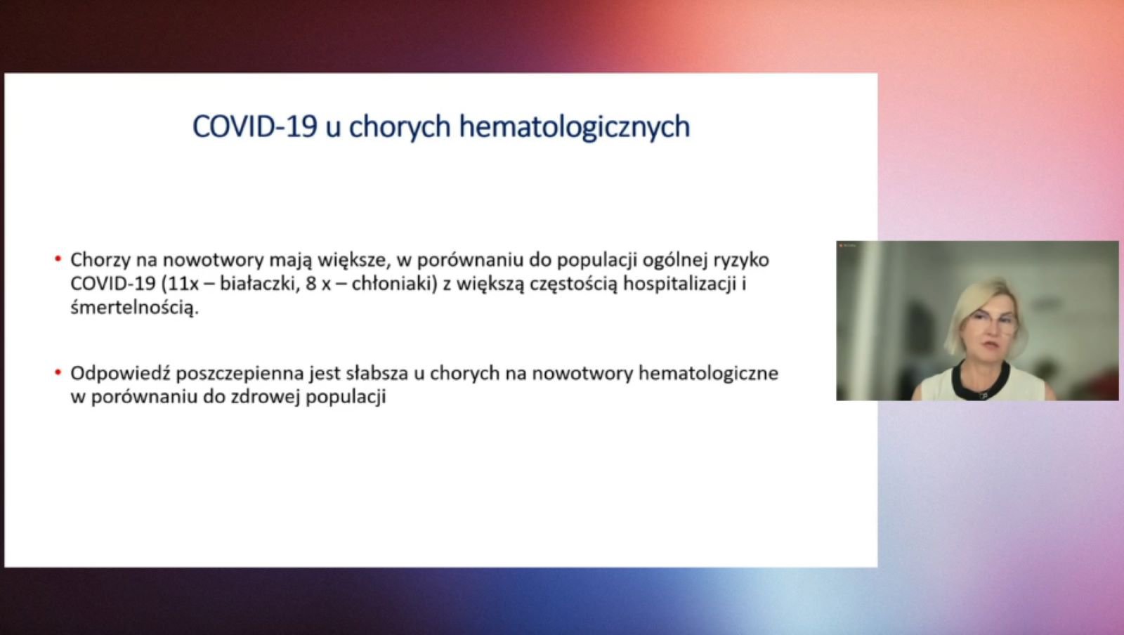 Odporność i skuteczność szczepień przeciwko COVID-19 u hematologicznych chorych...