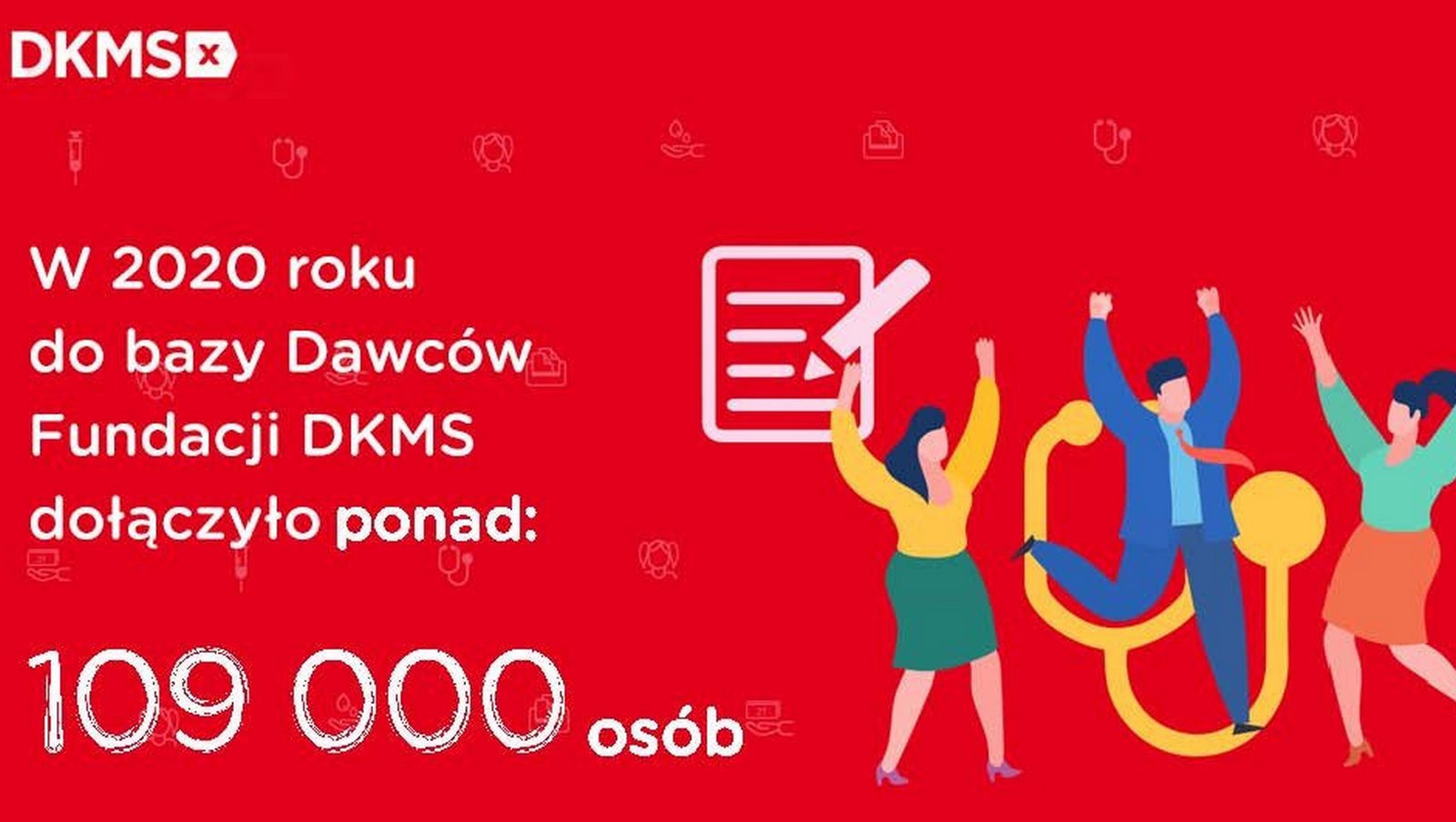 Ponad 109 000 nowych potencjalnych Dawców szpiku i 1198 szans na życie. Fundacja DKMS podsumowuje 2020 rok