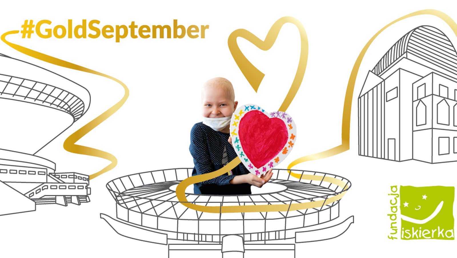 Spodek, Stadion i Opera na Śląsku zaświecą na złoto, aby okazać wsparcie