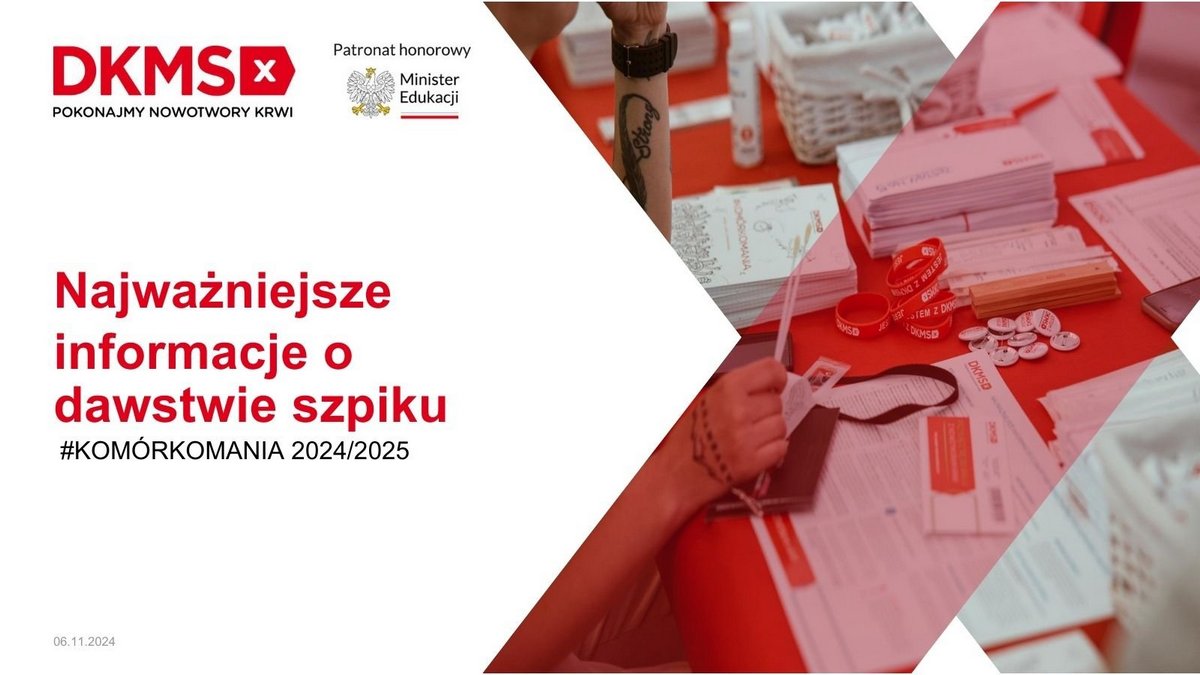 #KOMÓRKOMANIA DKMS - SZPIKujesz Ratujesz