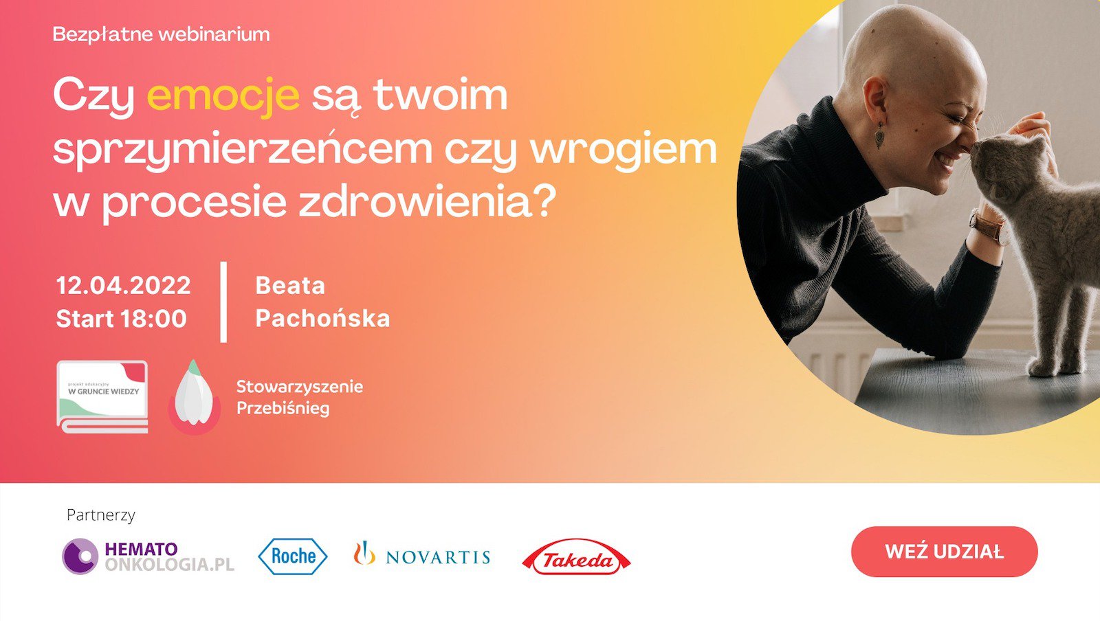 Już niedługo webinar „Czy emocje są twoim sprzymierzeńcem czy wrogiem w procesie zdrowienia?" | 12 kwietnia 2022 r. o godz. 18:00