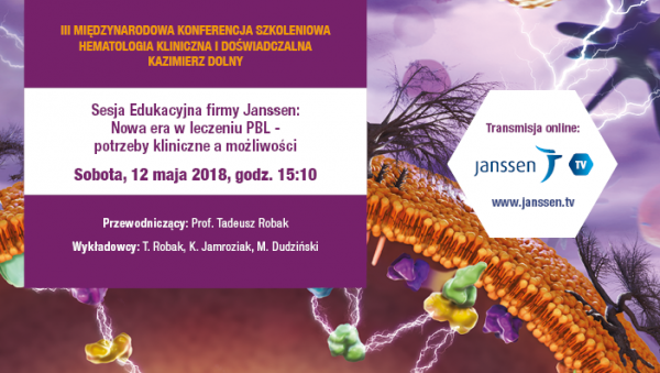 Zaproszenie na Sesję Edukacyjną firmy Janssen: Nowa era w leczeniu PBL - potrzeby kliniczne a możliwości