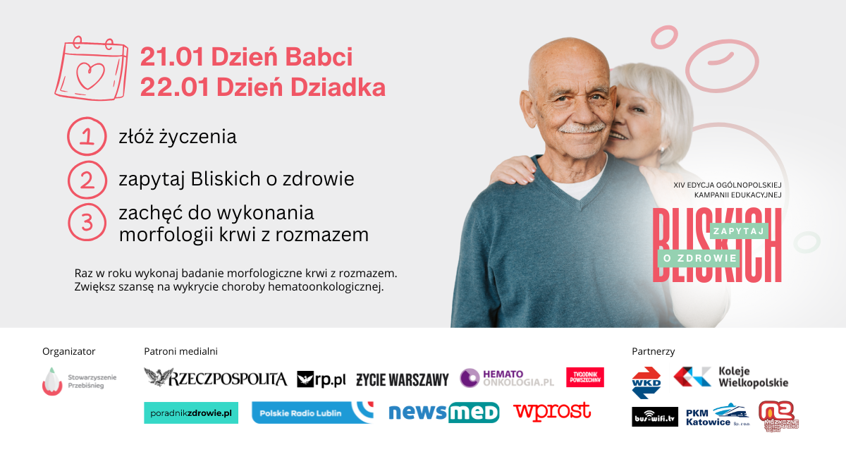 Najlepszy prezent na Dzień Babci i Dziadka? Badanie krwi z rozmazem